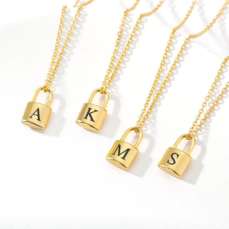 Amore Initial Lock Necklace