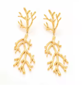 Coral Pearl Earrings