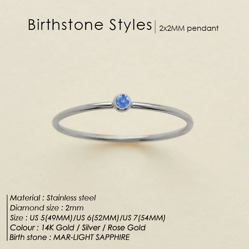 Delicate Birthstone Ring