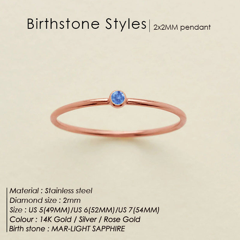 Delicate Birthstone Ring