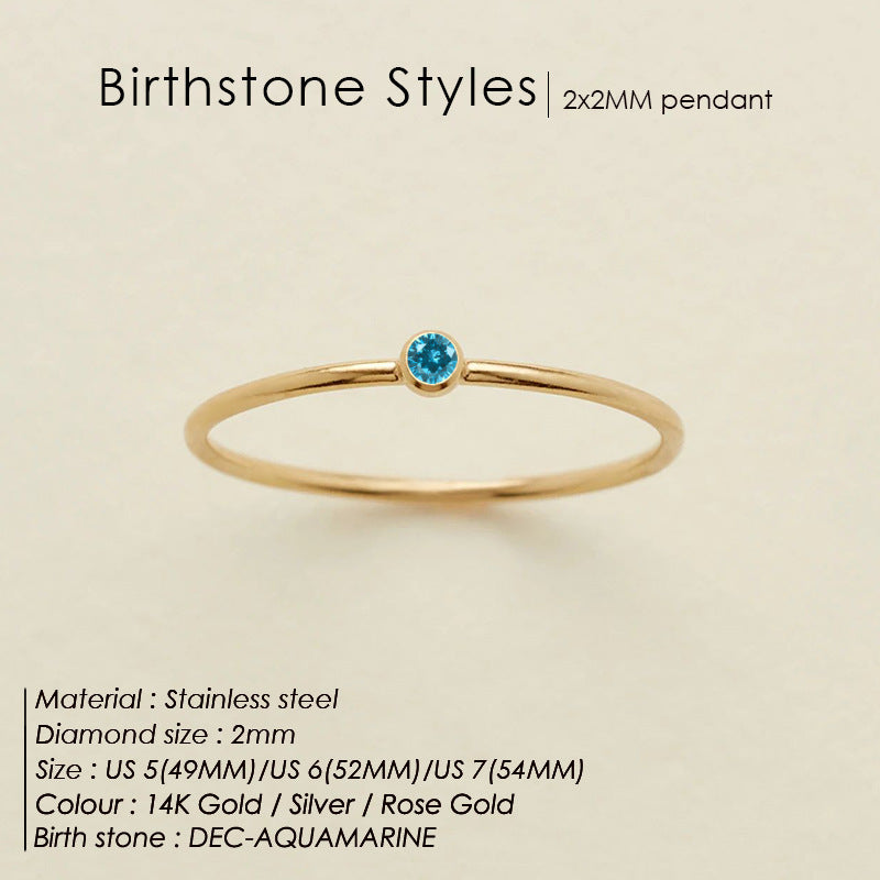 Delicate Birthstone Ring