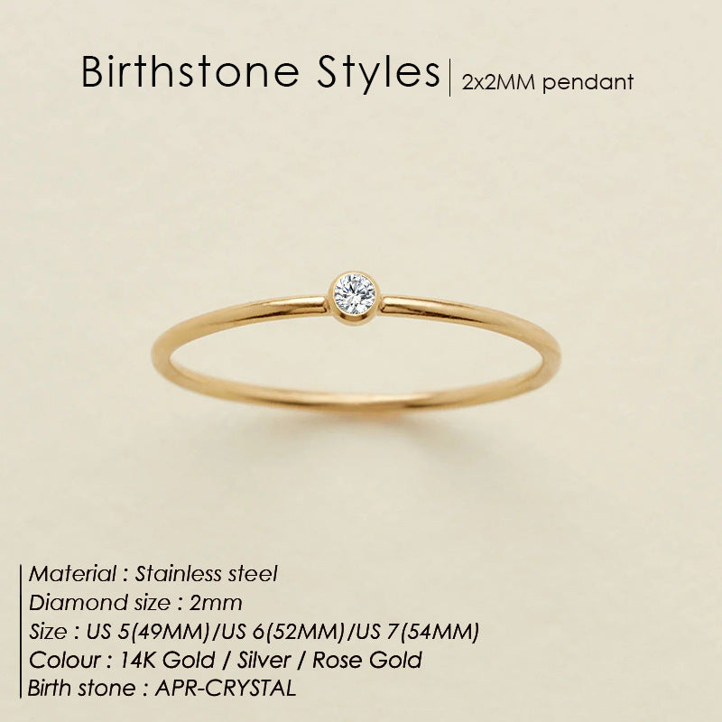 Delicate Birthstone Ring