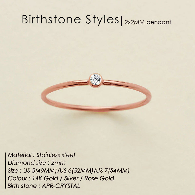 Delicate Birthstone Ring