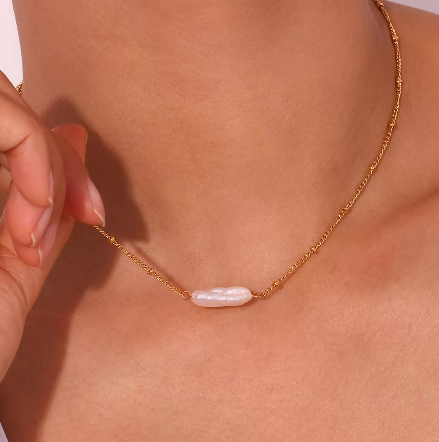 Soleil Pearl Necklace